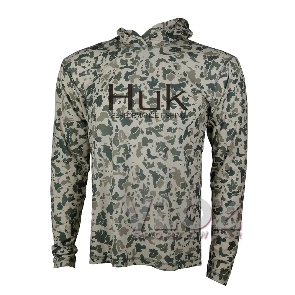HUK Fishing With Hoodie Long & Sleeve Uv Protection