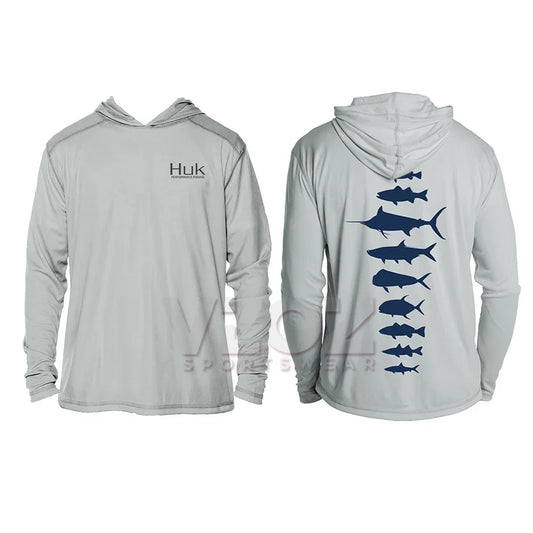 HUK Fishing With Hoodie Long & Sleeve Uv Protection